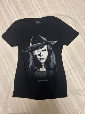 The Walking Dead Black Graphic Tee - Carl Grimes Portrait